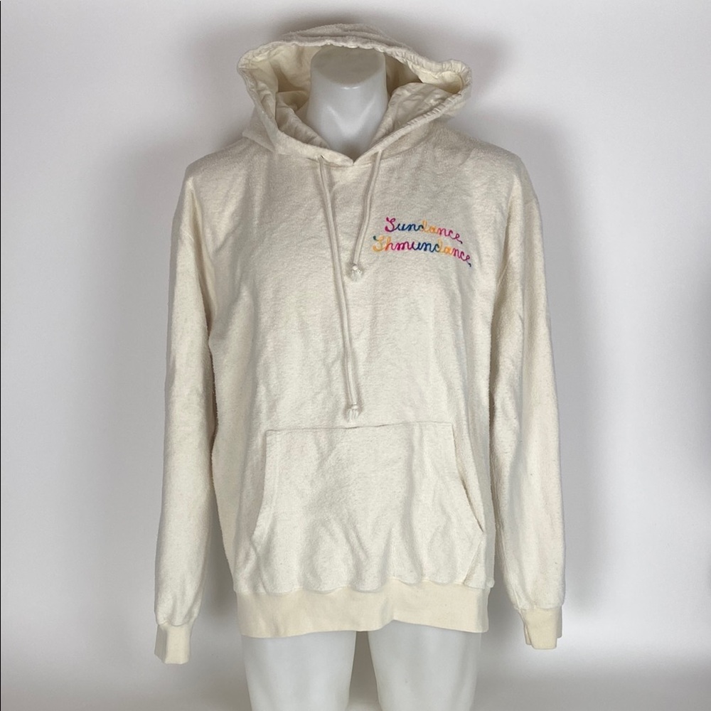 Industry of all nations Reversed Embroidered Beige Hoodie Men’s Size L